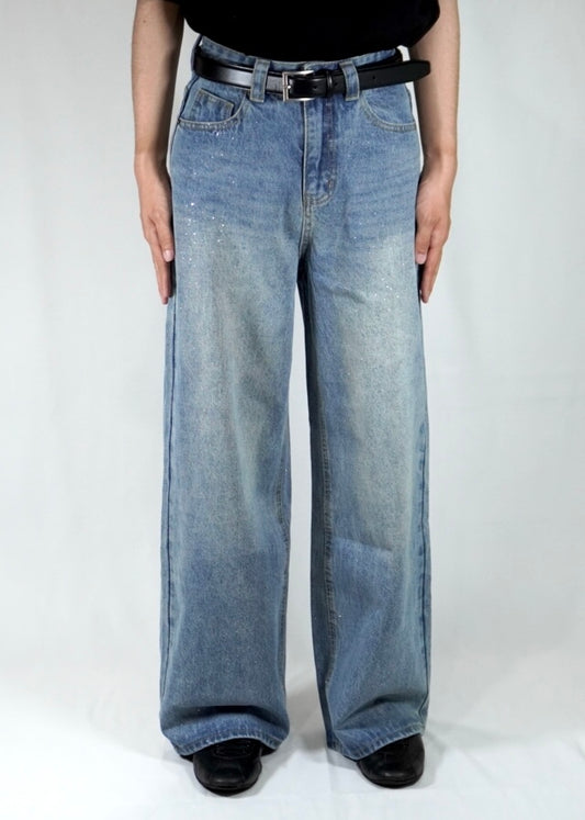 Rame Blue Wide Denim Pants